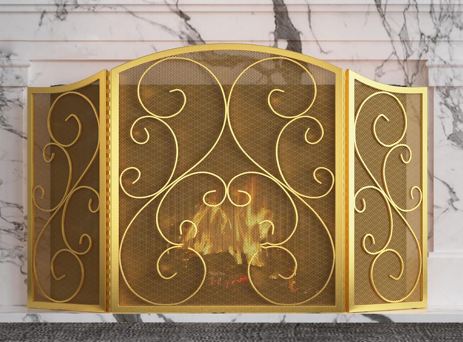 Gold Fireplace Screens 2024 by espyreviews