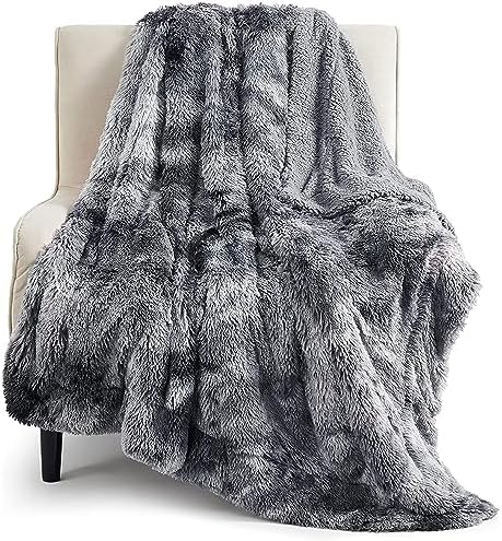 Bedsure Soft Throw Blanket for Couch Fluffy Fuzzy Blankets