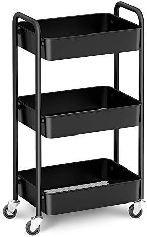 CAXXA 3 Tier Rolling Metal Storage Organizer 1