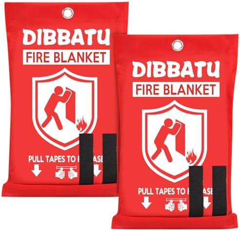 DIBBATU Fire Blanket for Home and Kitchen Fire Blankets Emergency for Home 1