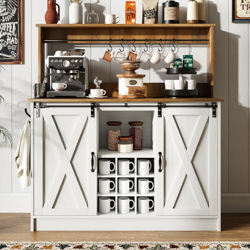 Farmhouse Coffee Bar Cabinet 1