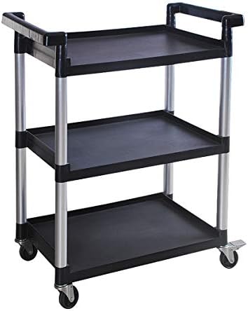 MaxWorks 80774 3 Shelf Utility Plastic Cart 1