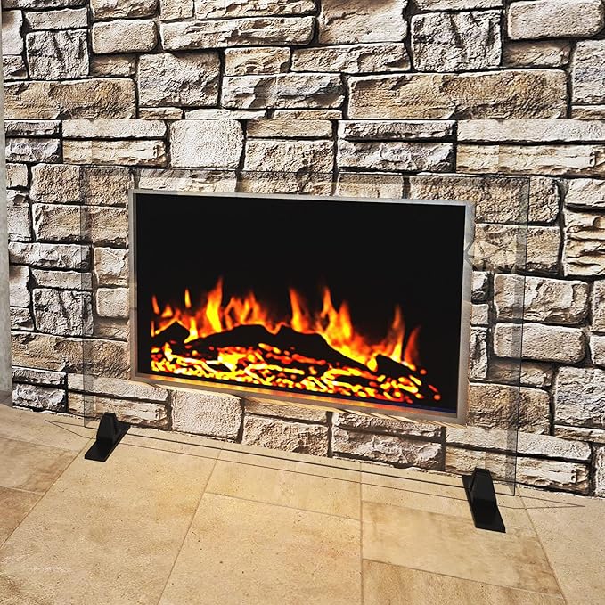 Premium Tempered Glass Fireplace Screen 1