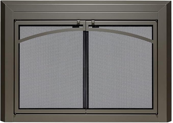 UniFlame Gerri Cabinet Style Fireplace Doors with Smoke Tempered Glass 1