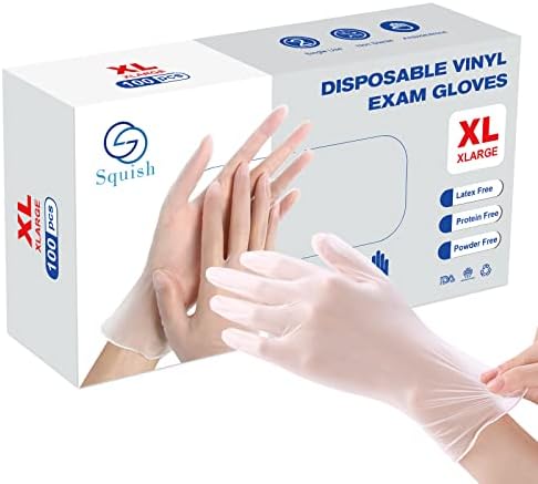 squish Disposable GlovesClear Vinyl Gloves 1