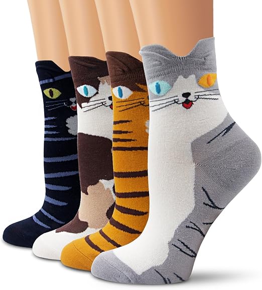 Colorful Cute Animal Design Patterned Womens Casual Cotton Socks 1