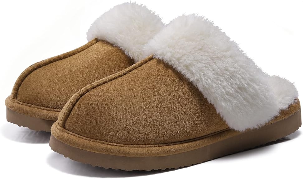 Litfun Womens Fuzzy Memory Foam Slippers Fluffy Winter House Shoes 1