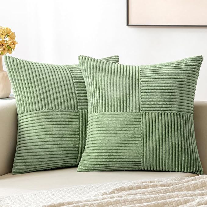 MIULEE Corduroy Decorative Throw Pillow 1