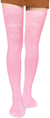 Women Thigh High Socks Extra Long Cotton Knit 1