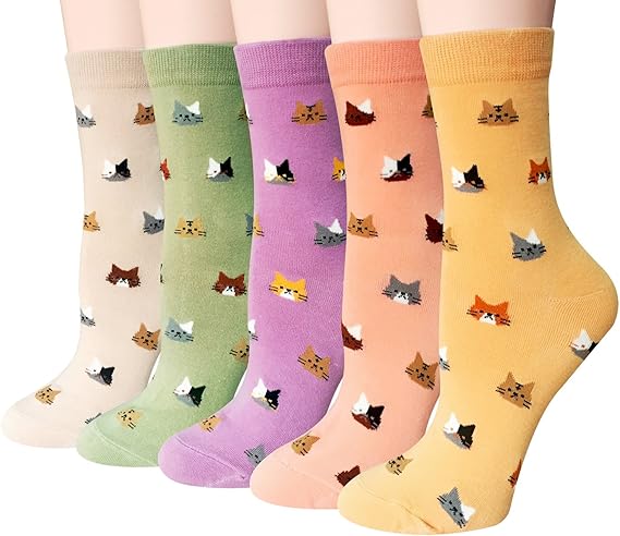 Womens Funny Socks Cozy Cute Printed Patterned 1