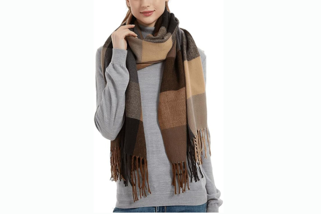 Fashion Long Shawl Big Grid Winter Warm Lattice Large Scarf