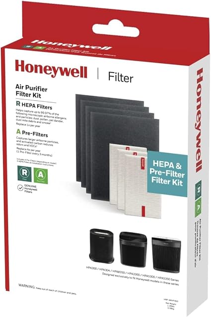 Honeywell HEPA Air Filter Kit with Pre Cut Carbon Pre Filters