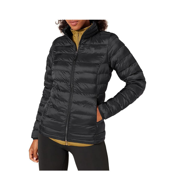 Womens Lightweight Long Sleeve Water Resistant Packable Puffer Jacket