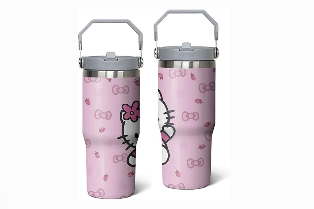 ello Kawaii Cat Cute Tumbler Stainless Steel Vacuum Insulated